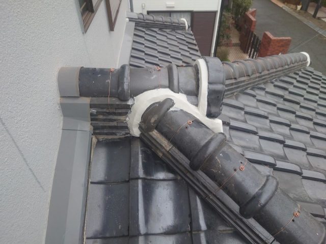 加古川市で役物漆喰塗り直し